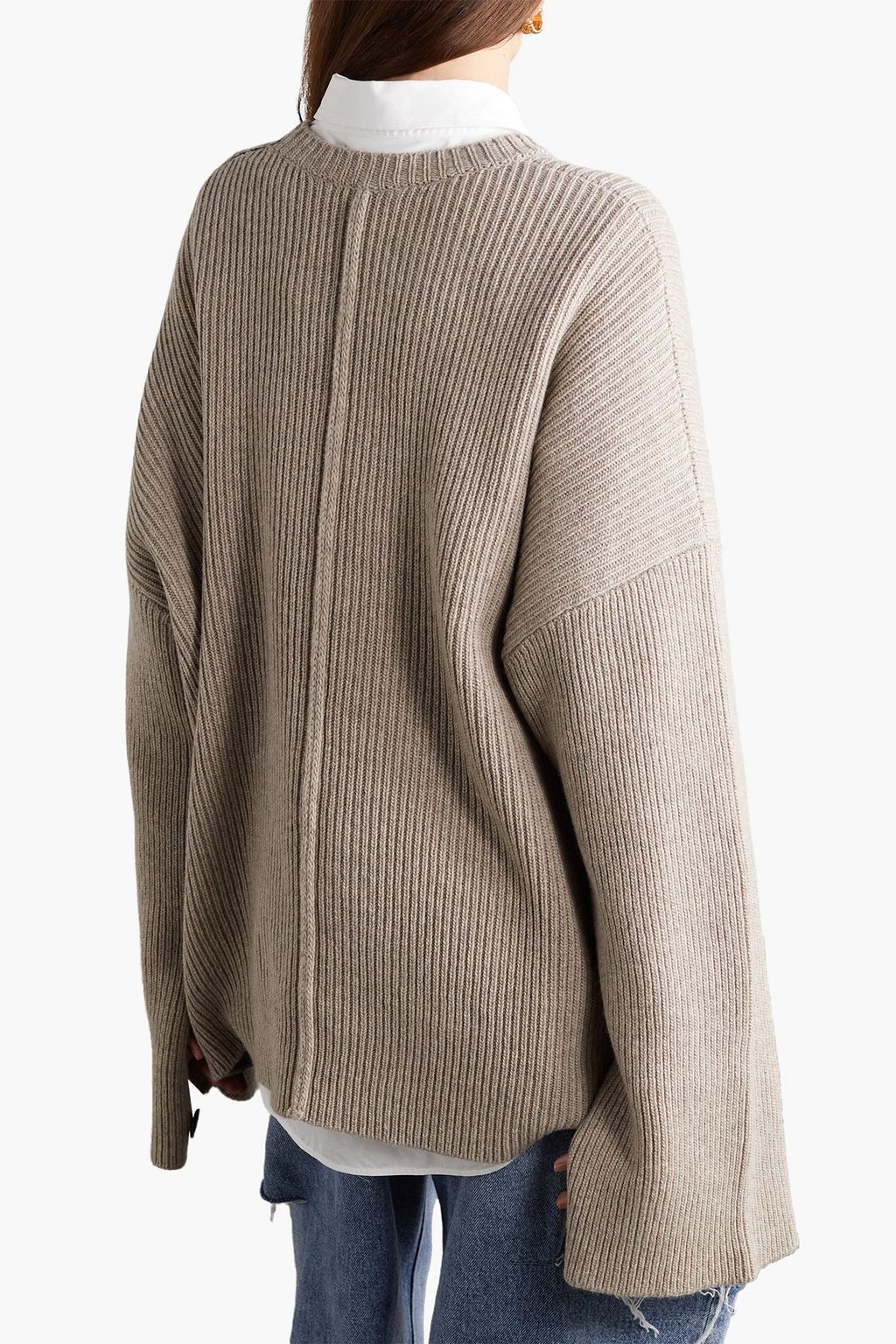 PETER DO Ribbed merino wool and cashmere-blend sweater