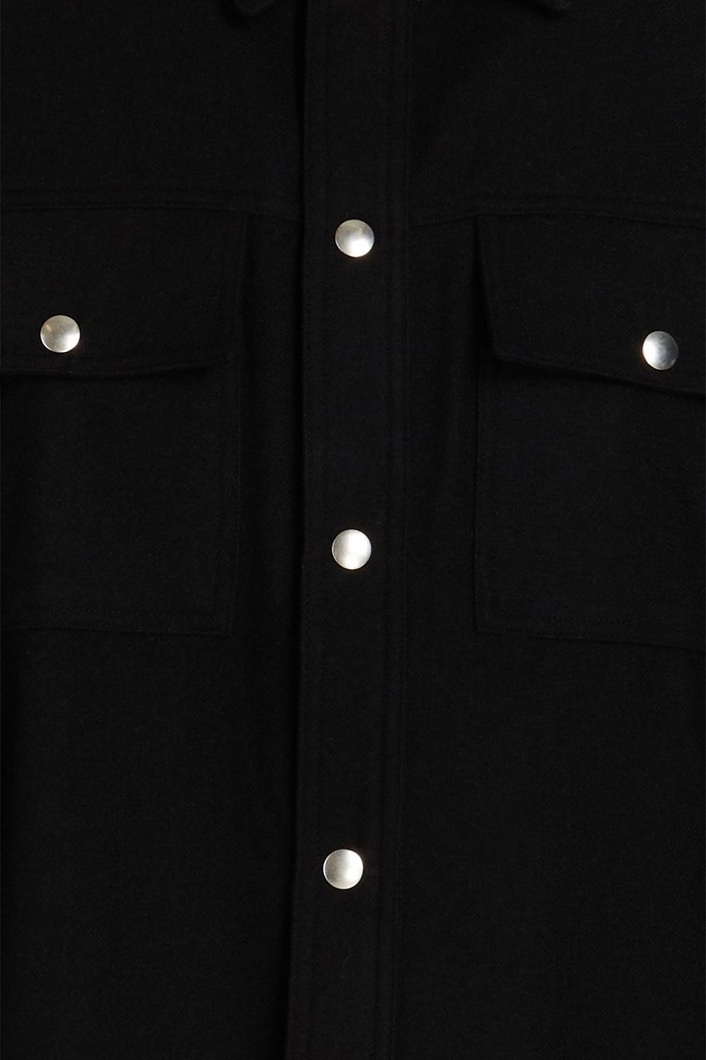 SANDRO Wool-blend twill overshirt
