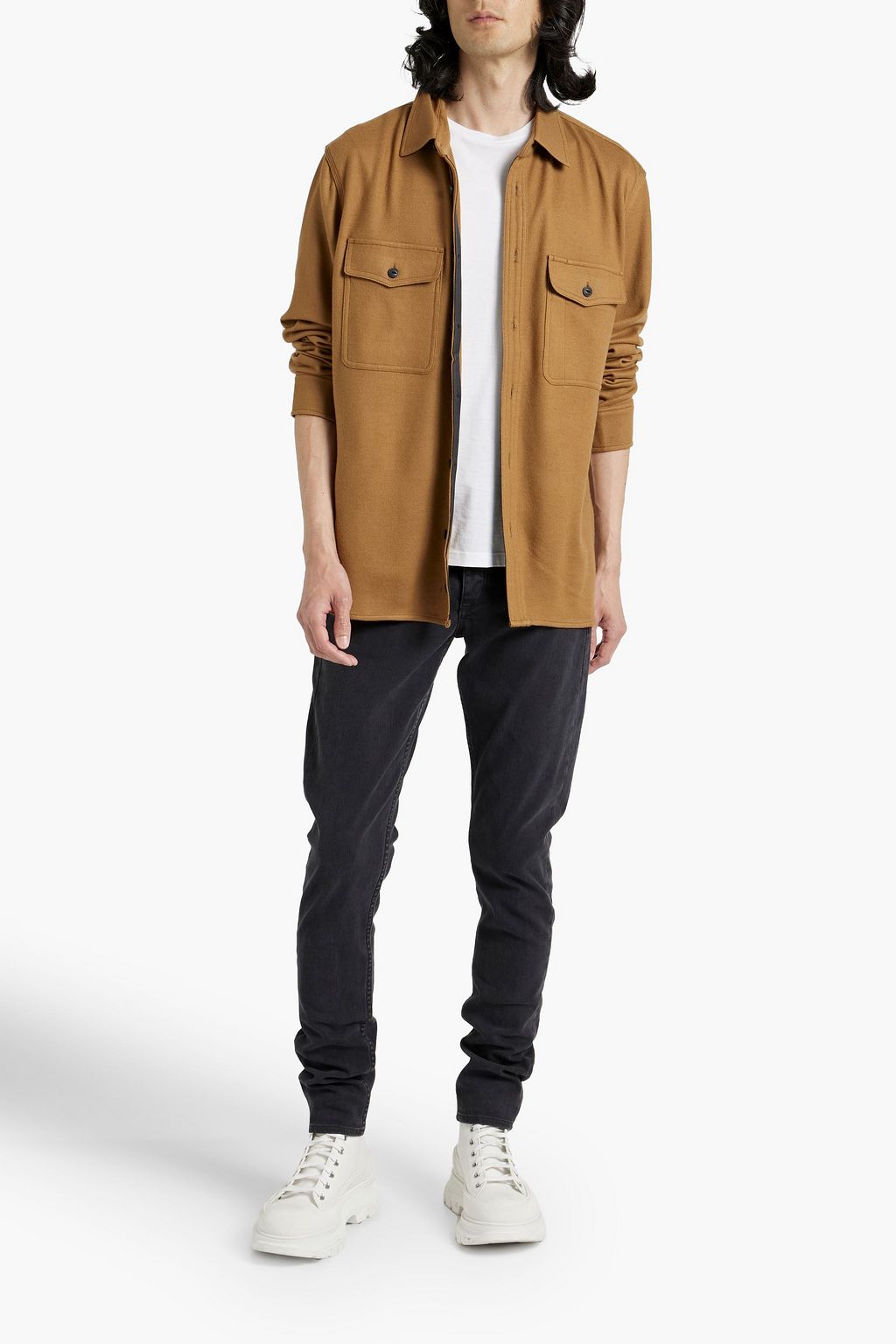 RAG & BONE قميص «جاك» من صوف جيرسي ممشّط