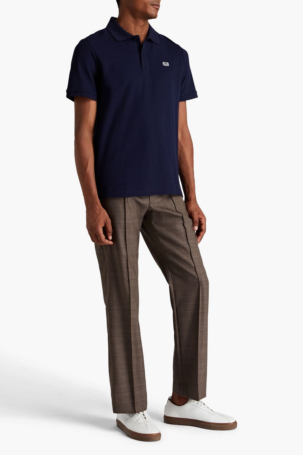 SANDRO Cotton-piqué polo shirt