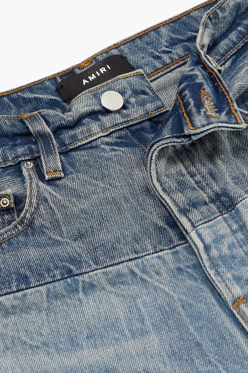 AMIRI ハイライズ ストレートレッグジーンズ ダメージ加工