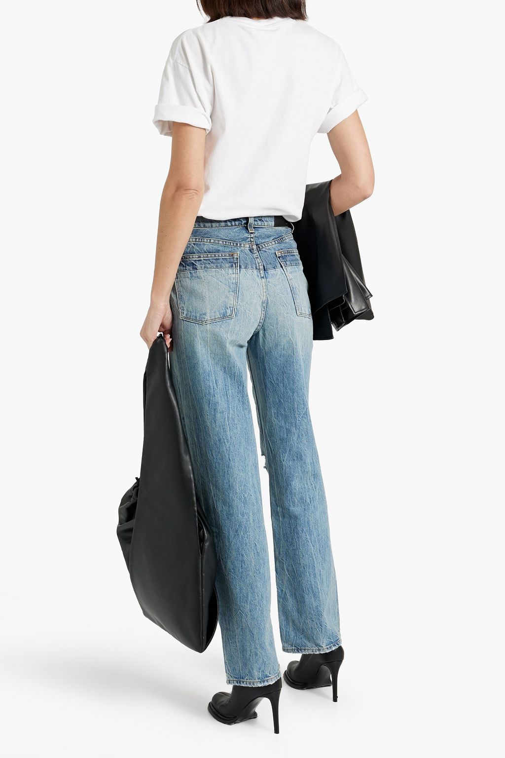 AMIRI ハイライズ ストレートレッグジーンズ ダメージ加工