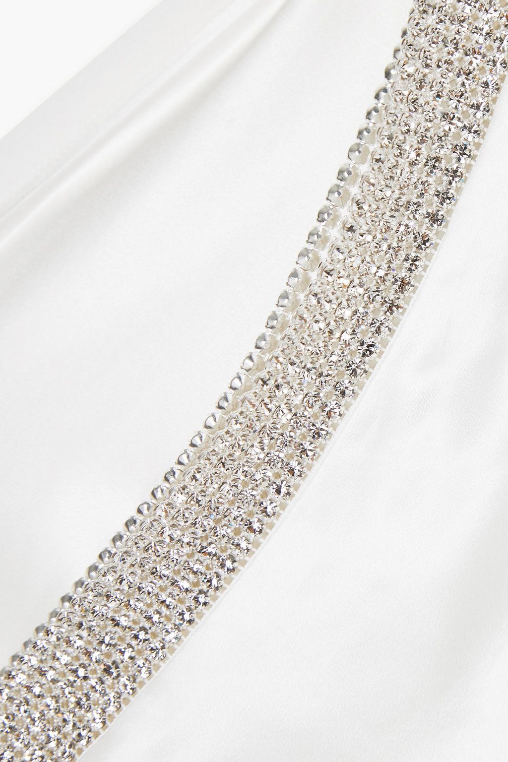 MICHAEL LO SORDO Crystal-embellished silk-satin maxi skirt