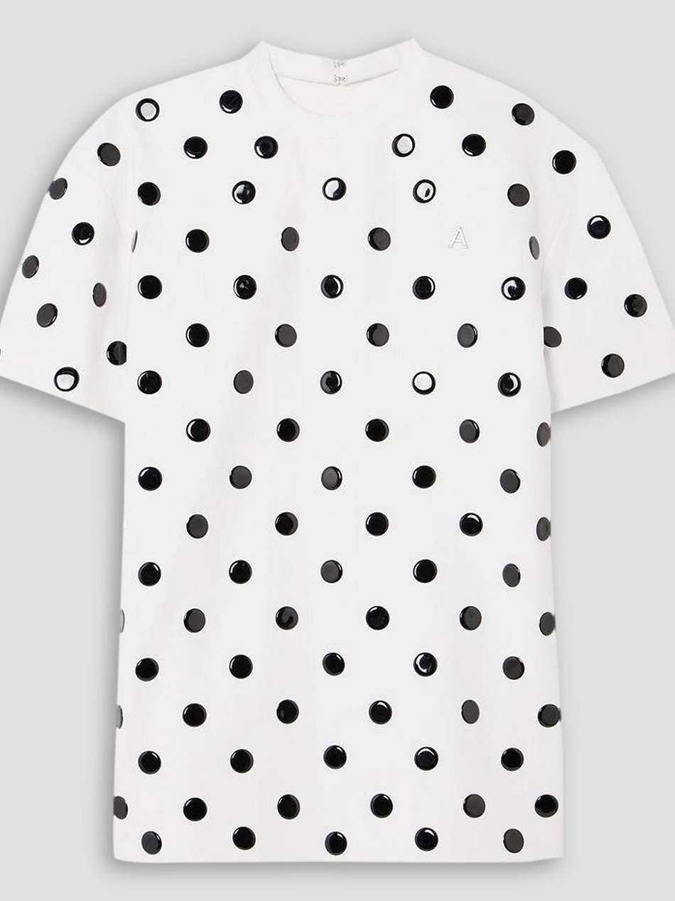 crystal-embellished appliquéd jersey t-shirt