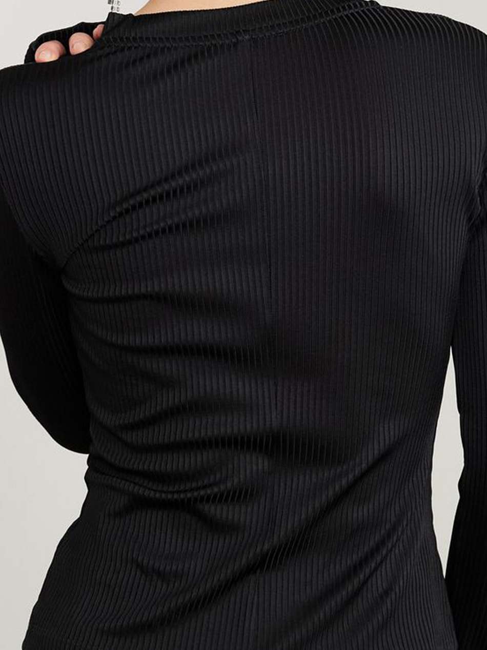 embellished ribbed-jersey top