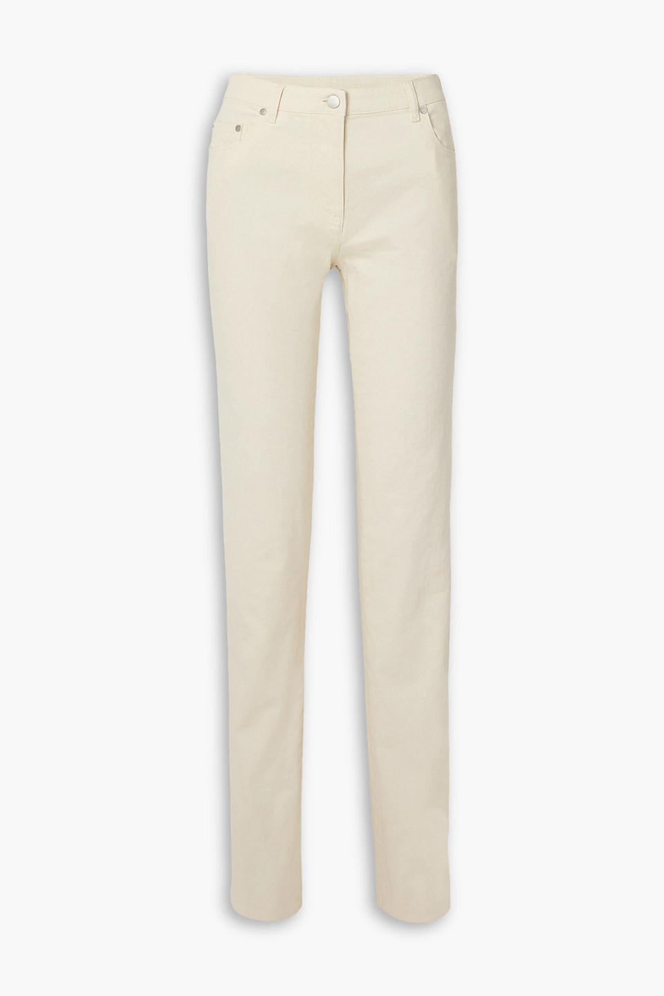 Peter Do High-rise Slim-leg Jeans In Ecru