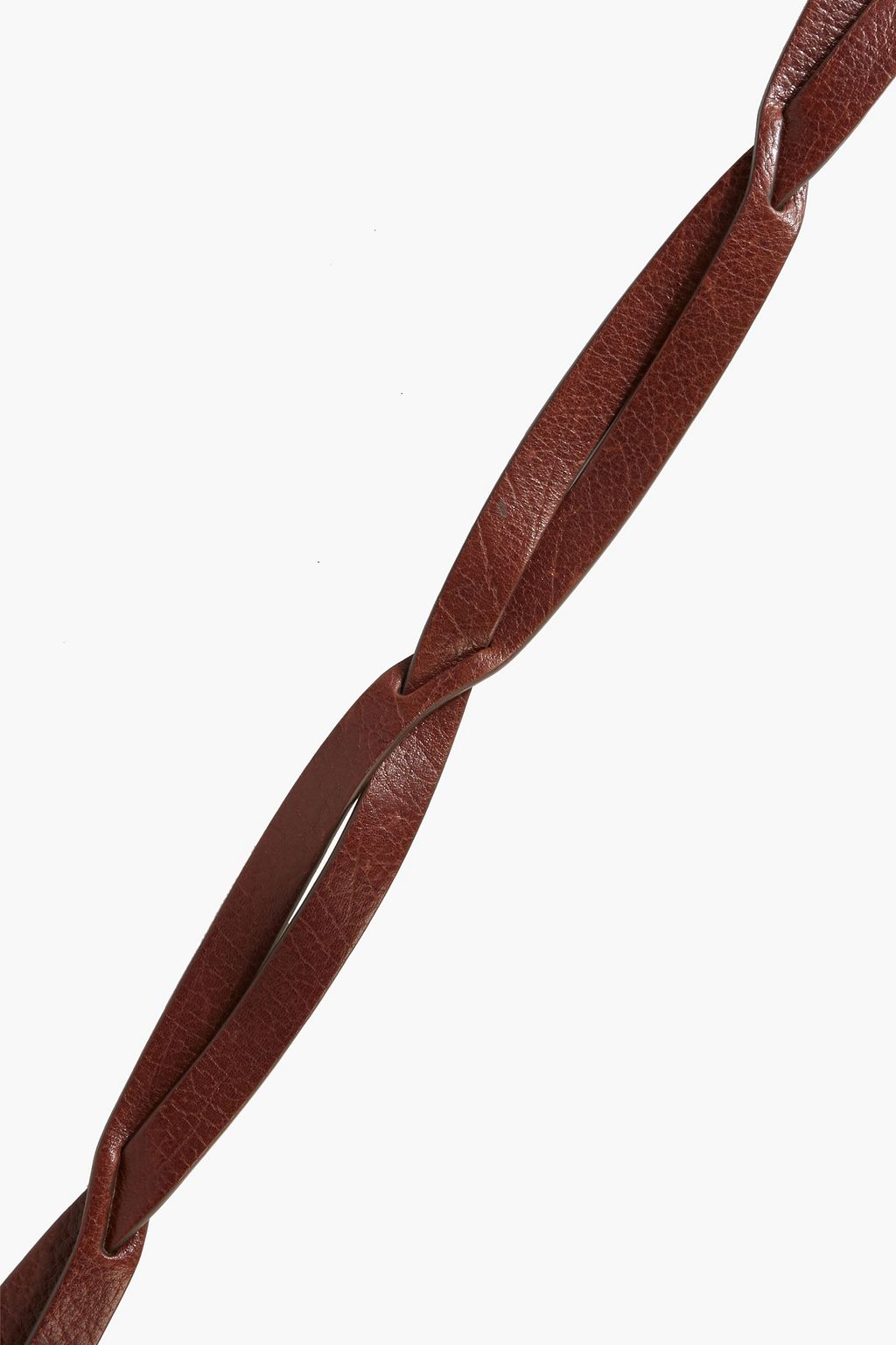 BRUNELLO CUCINELLI Bead-embellished pebbled-leather belt