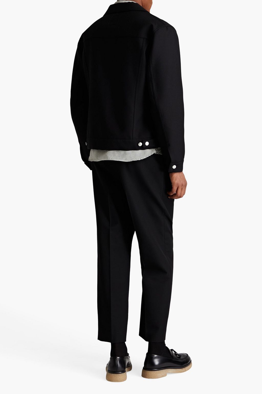 SANDRO Wool-blend twill jacket