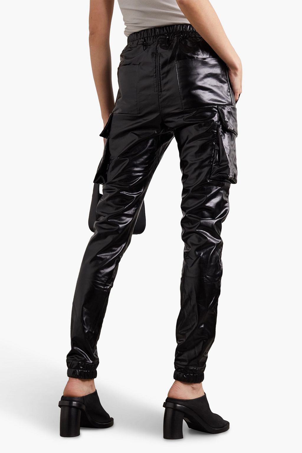 DRKSHDW BY RICK OWENS Coated cotton-blend cargo pants