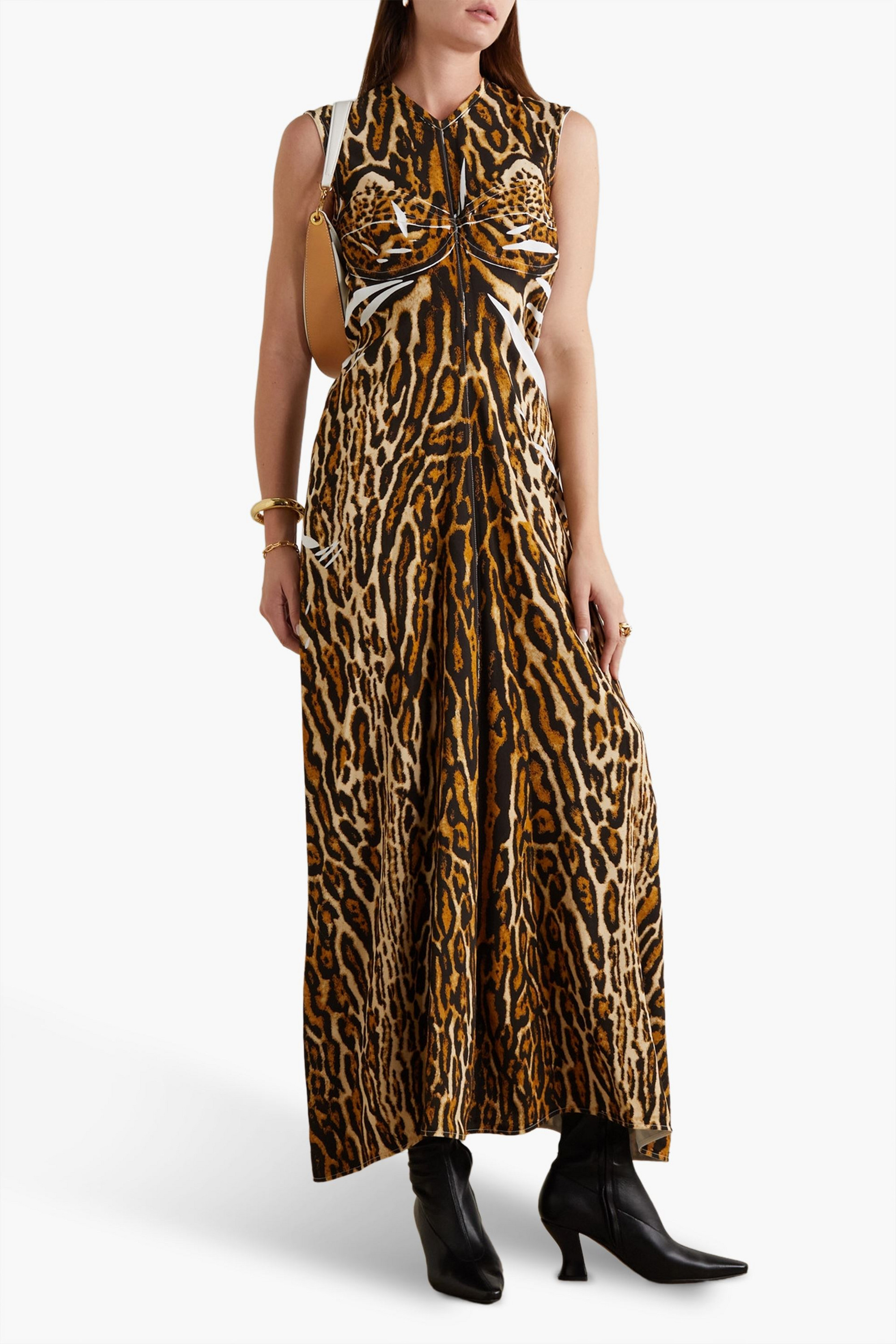 Proenza Schouler Leopard-print stretch-crepe maxi dress