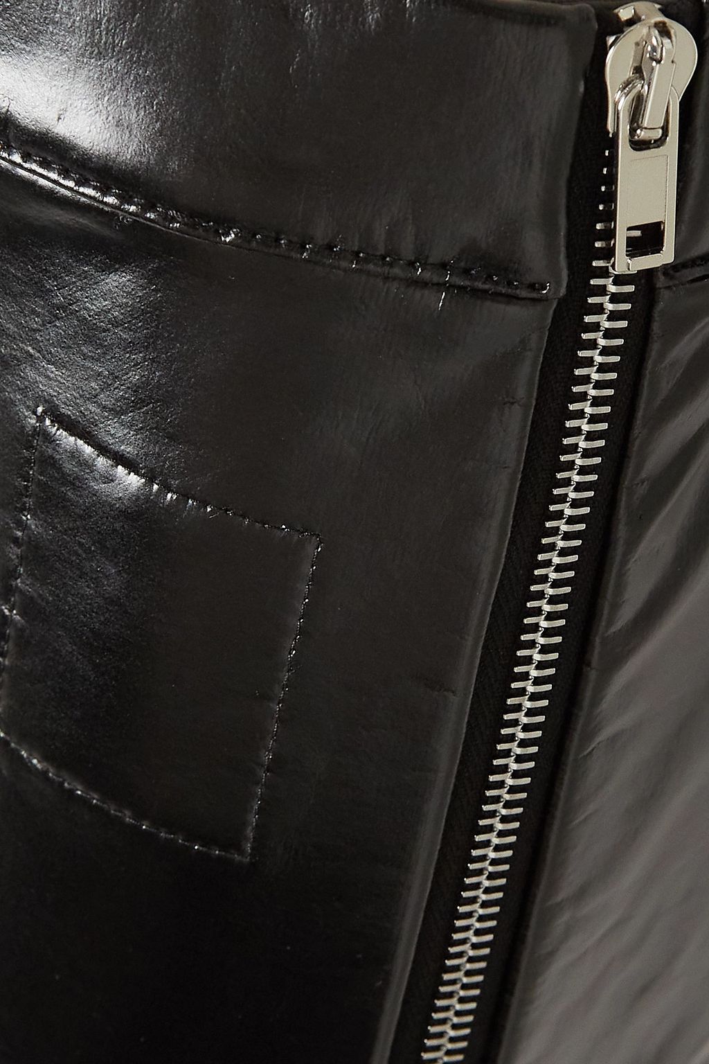 DRKSHDW BY RICK OWENS Coated cotton-blend skinny pants
