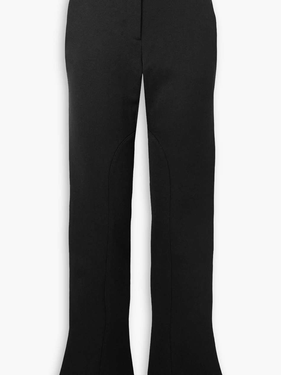 coltrane wool and cotton-blend drill flared pants