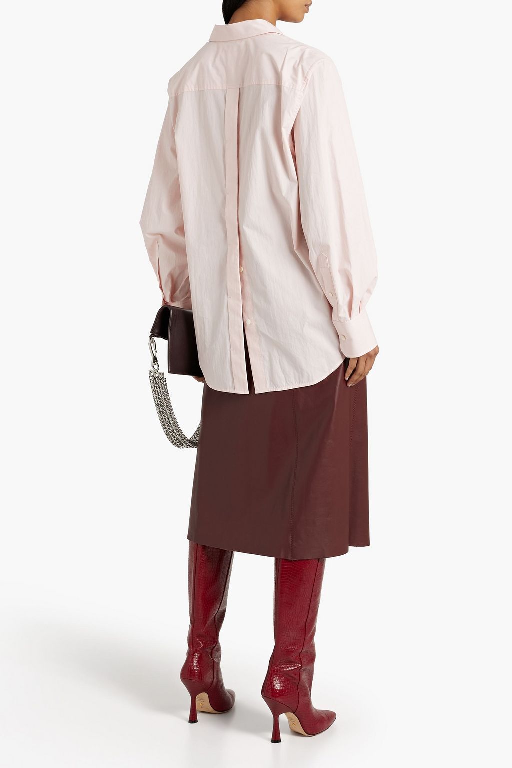 HELMUT LANG Cotton-blend poplin shirt
