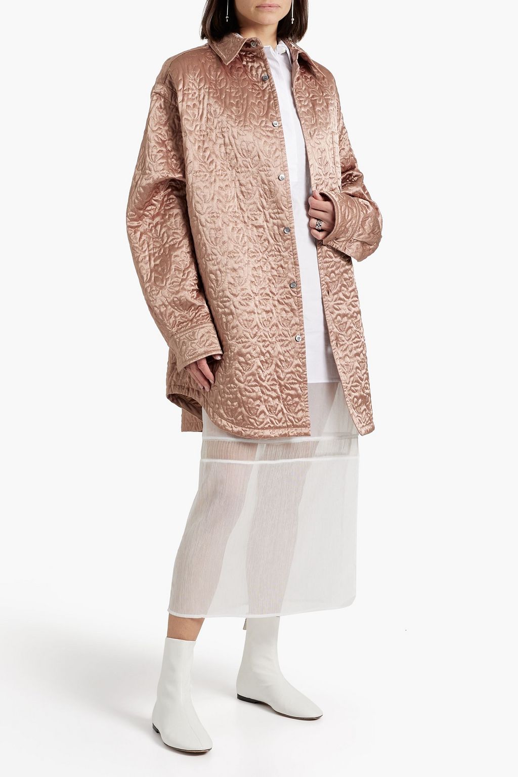 MAISON MARGIELA Oversized quilted satin shirt