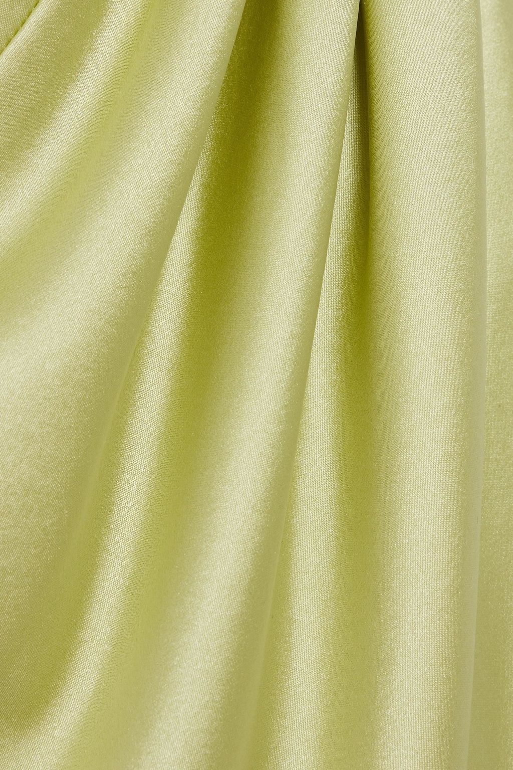 HELMUT LANG Draped silk-blend satin halterneck midi dress