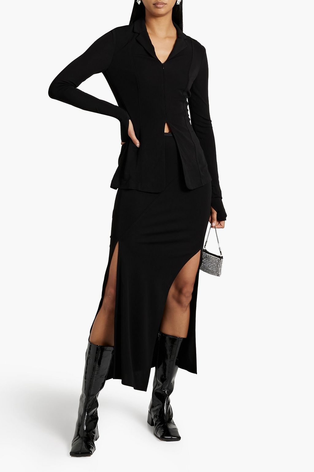 HELMUT LANG تنورة متوسطة الطول من الجيرسيه