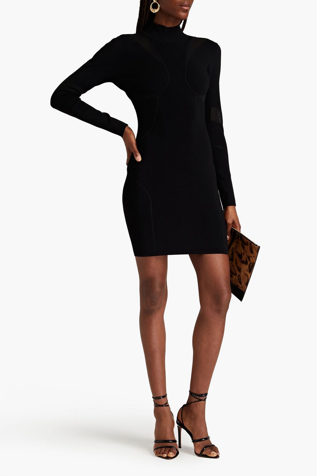 HERVÉ LÉGER Cutout knitted mini dress