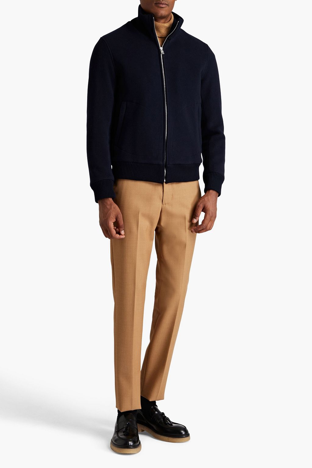 SANDRO Wool-blend felt jacket