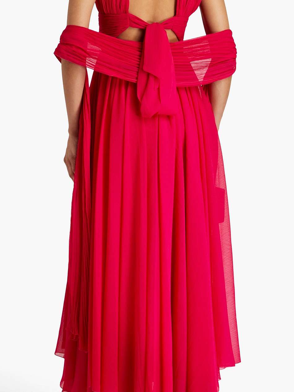 ira pintucked georgette gown