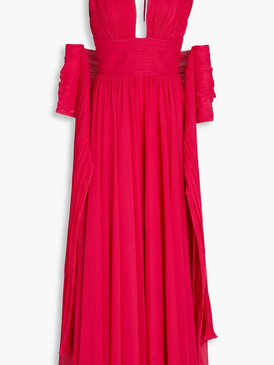 ira pintucked georgette gown