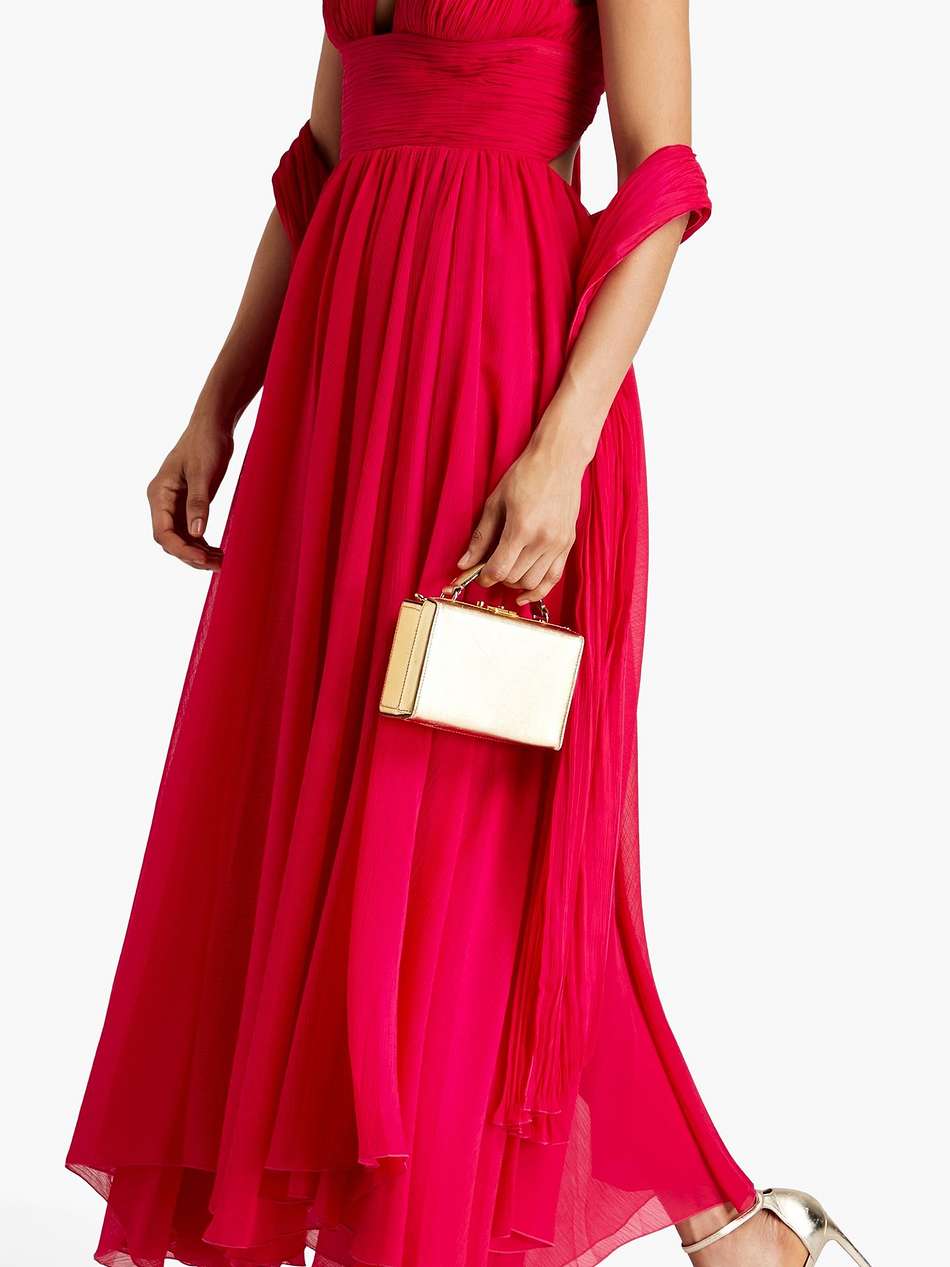 ira pintucked georgette gown