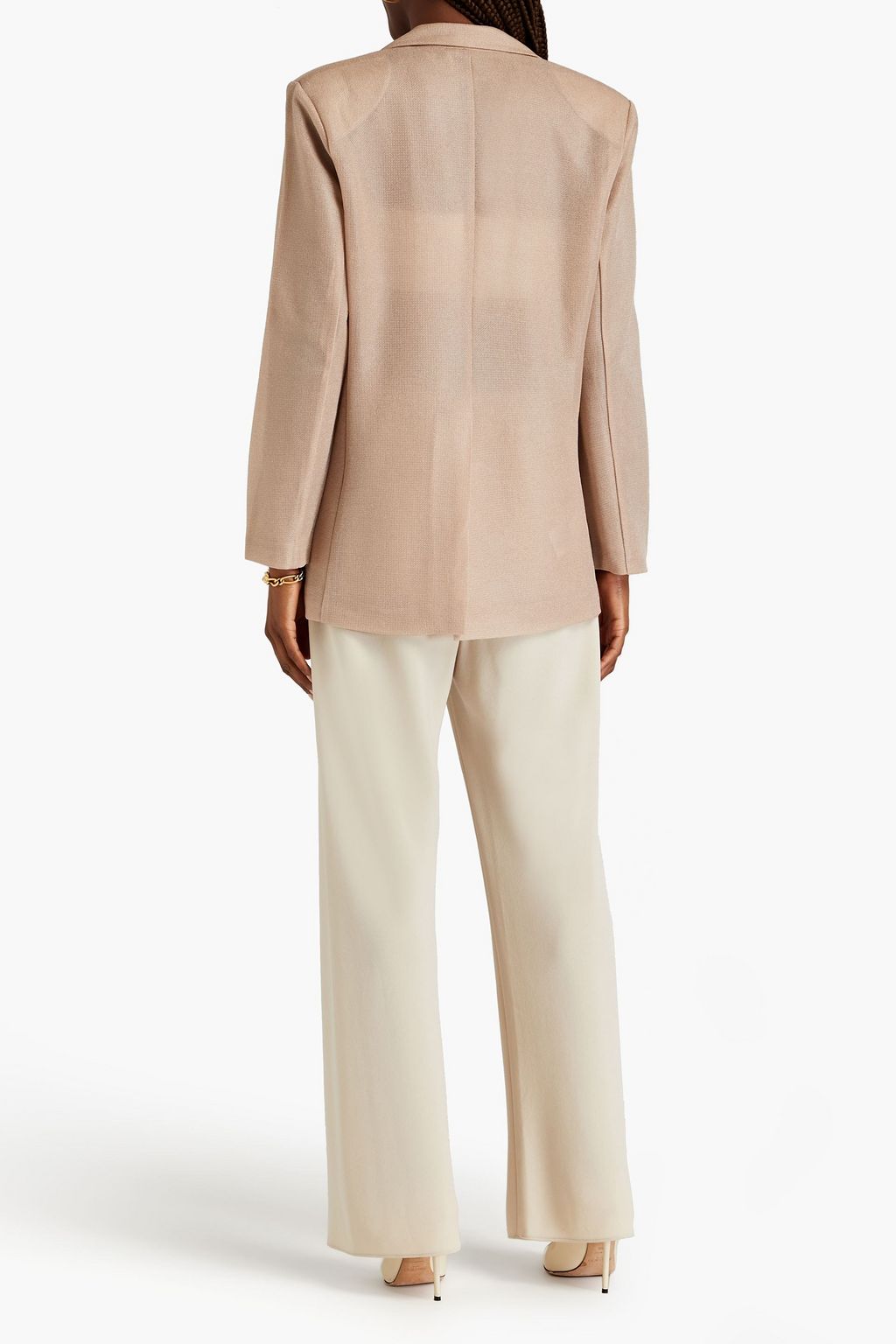 HERVÉ LÉGER Metallic knitted blazer