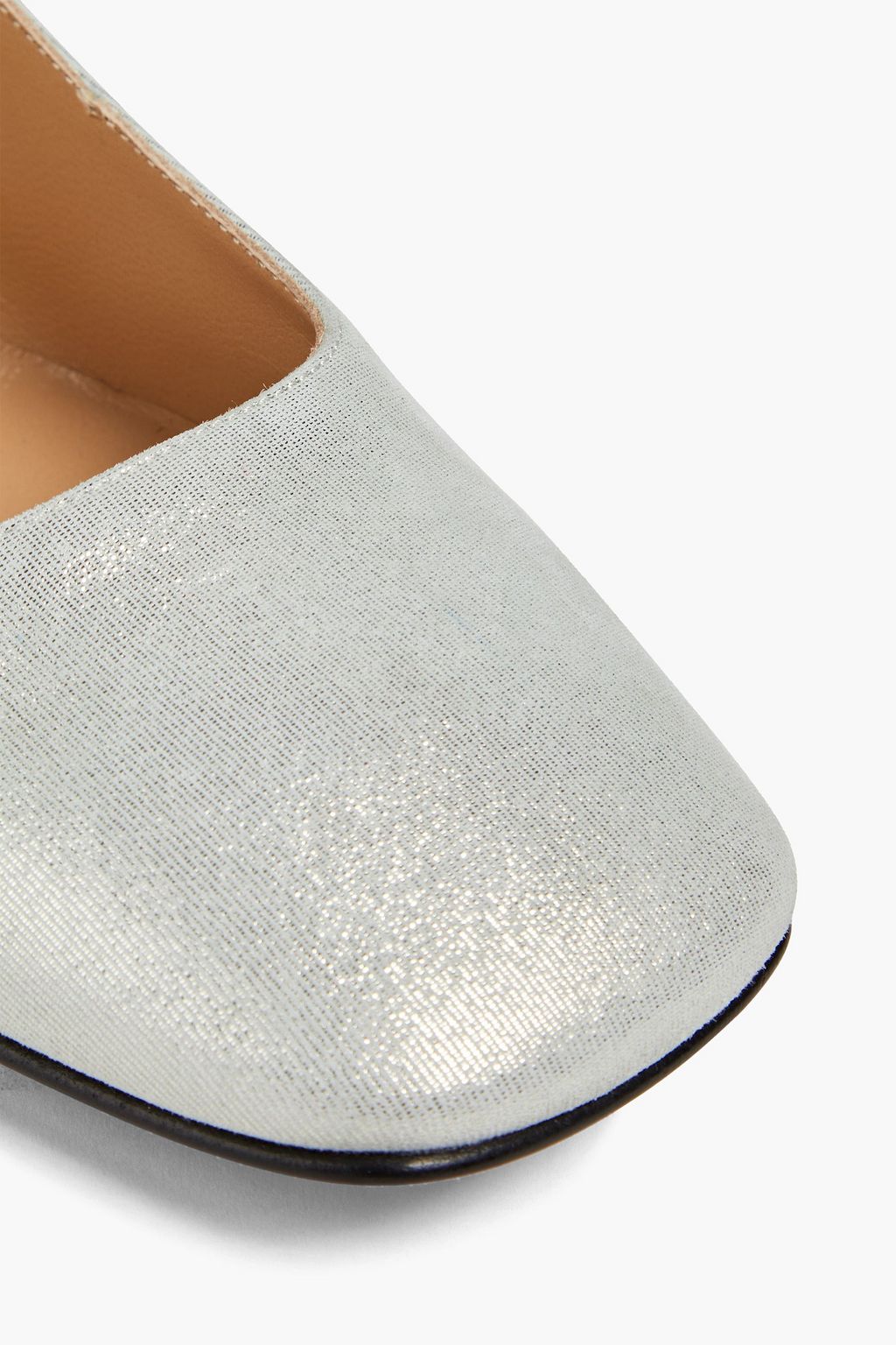 SERGIO ROSSI Metallic suede pumps