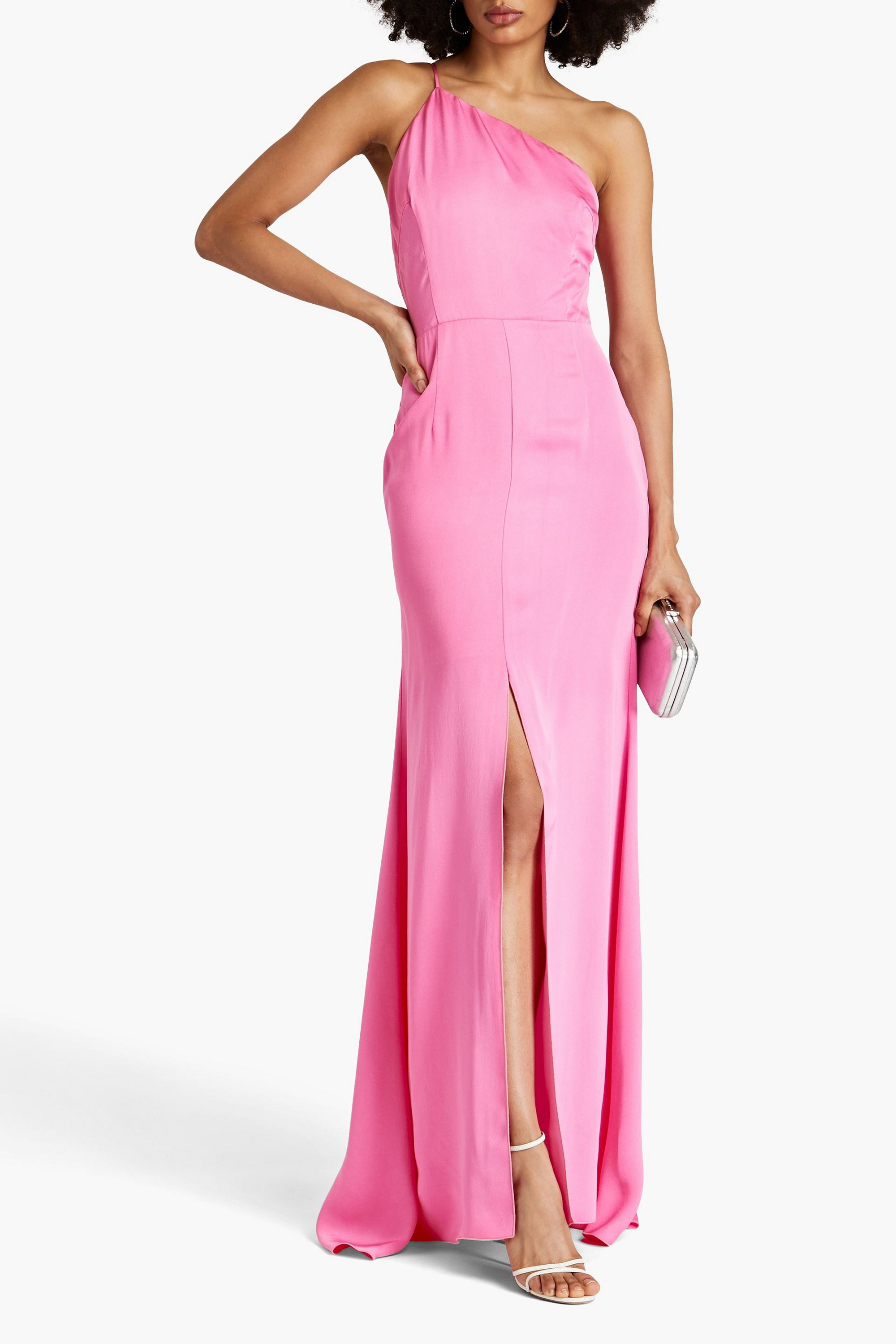 Maria Lucia Hohan One-shoulder silk-crepe gown
