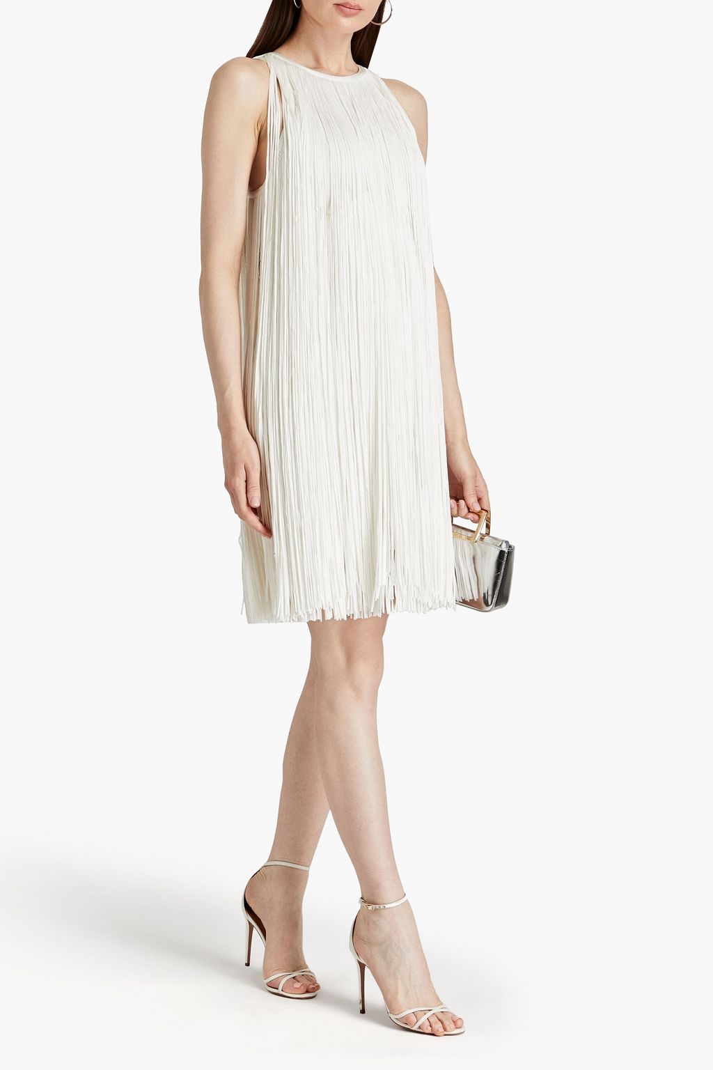 HERVÉ LÉGER Fringed bandage mini dress