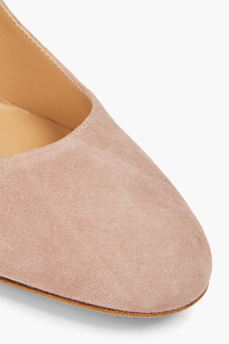 Shop Sergio Rossi Suede Pumps In Pastel Pink