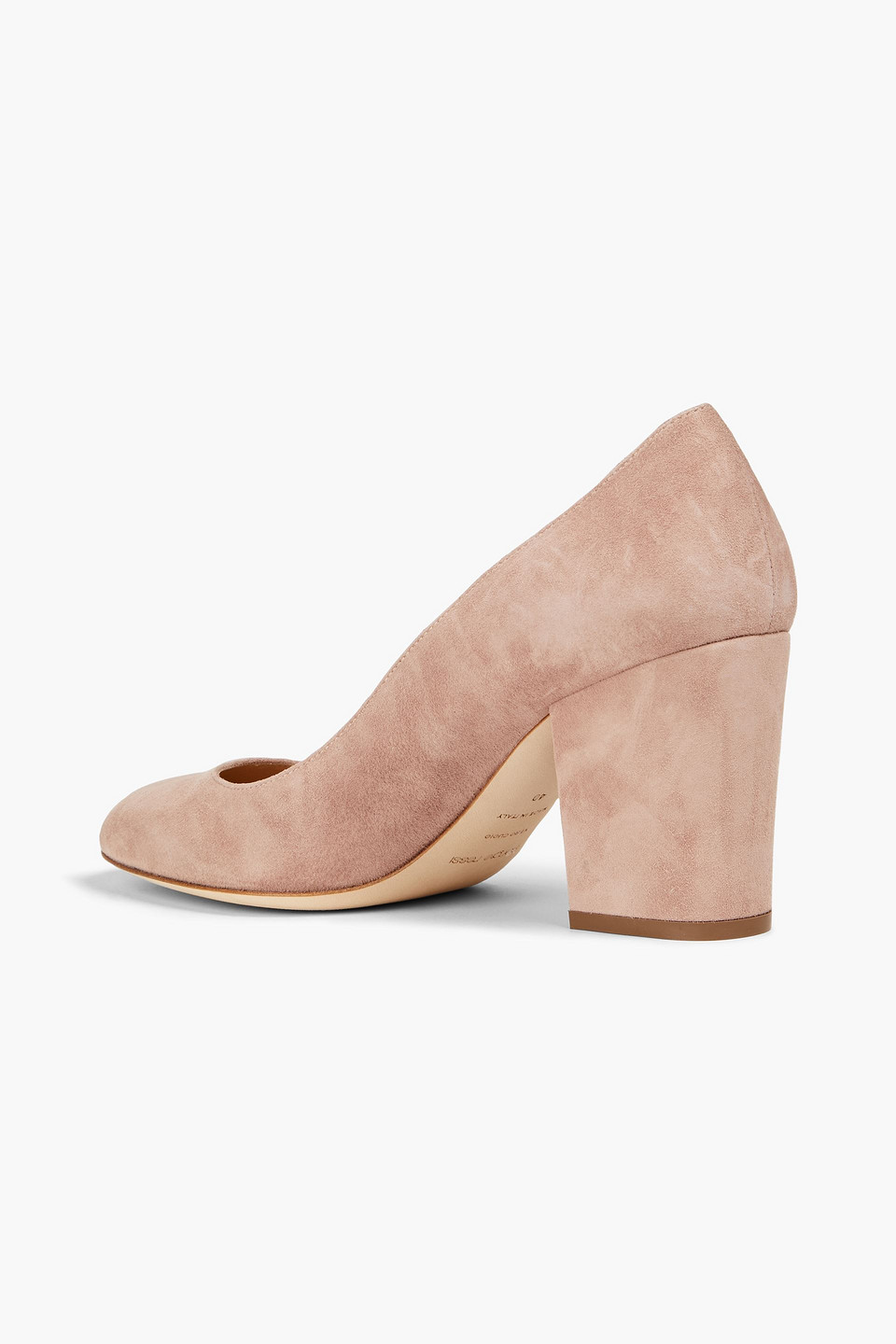 Shop Sergio Rossi Suede Pumps In Pastel Pink