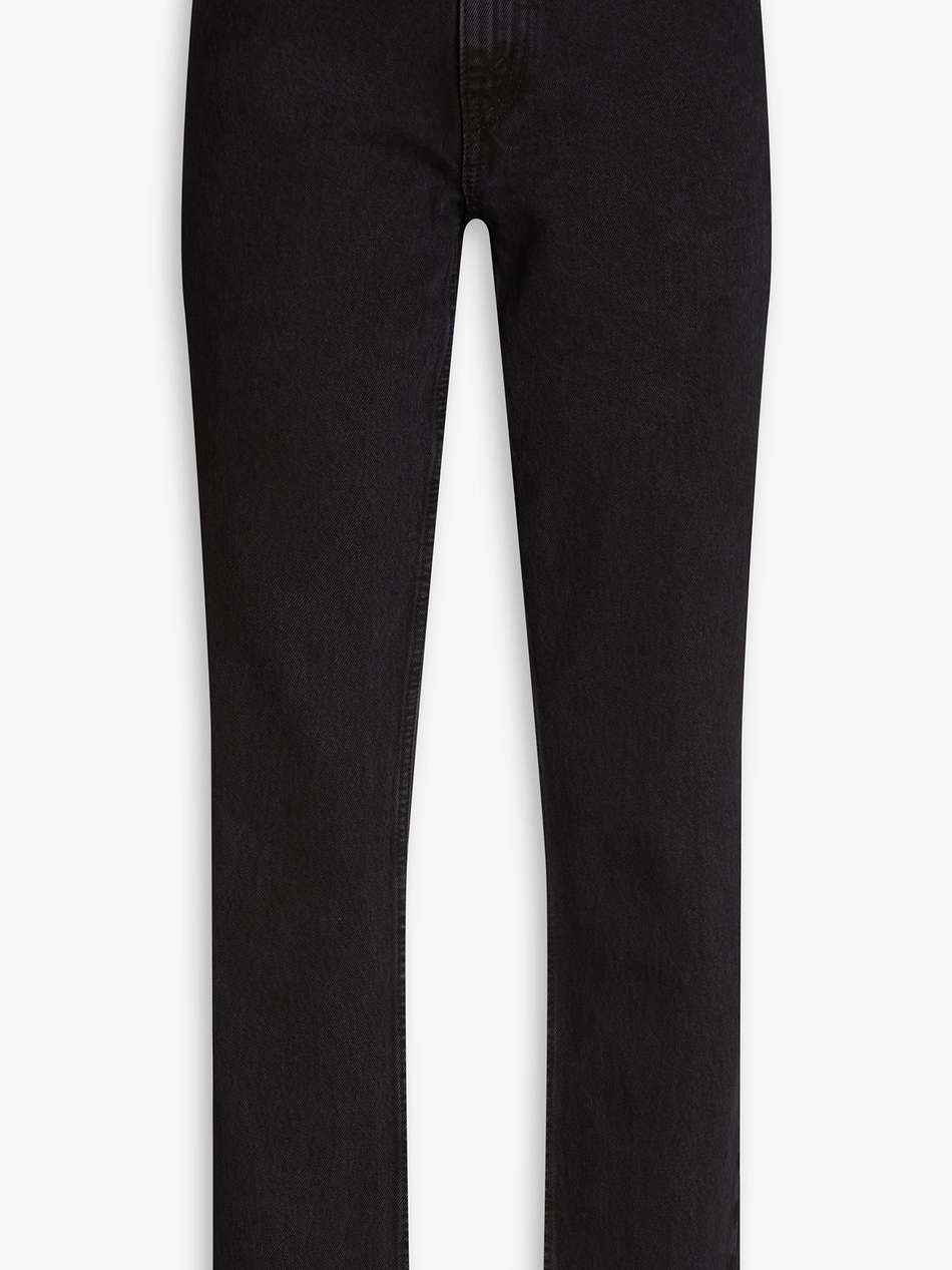 mid-rise straight-leg jeans