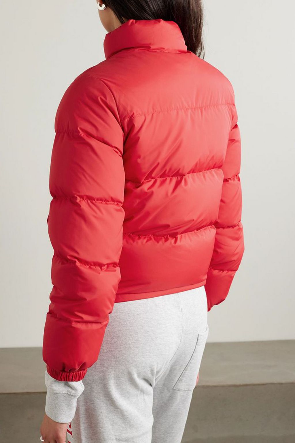 SPORTY & RICH Vendome embroidered quilted shell down jacket