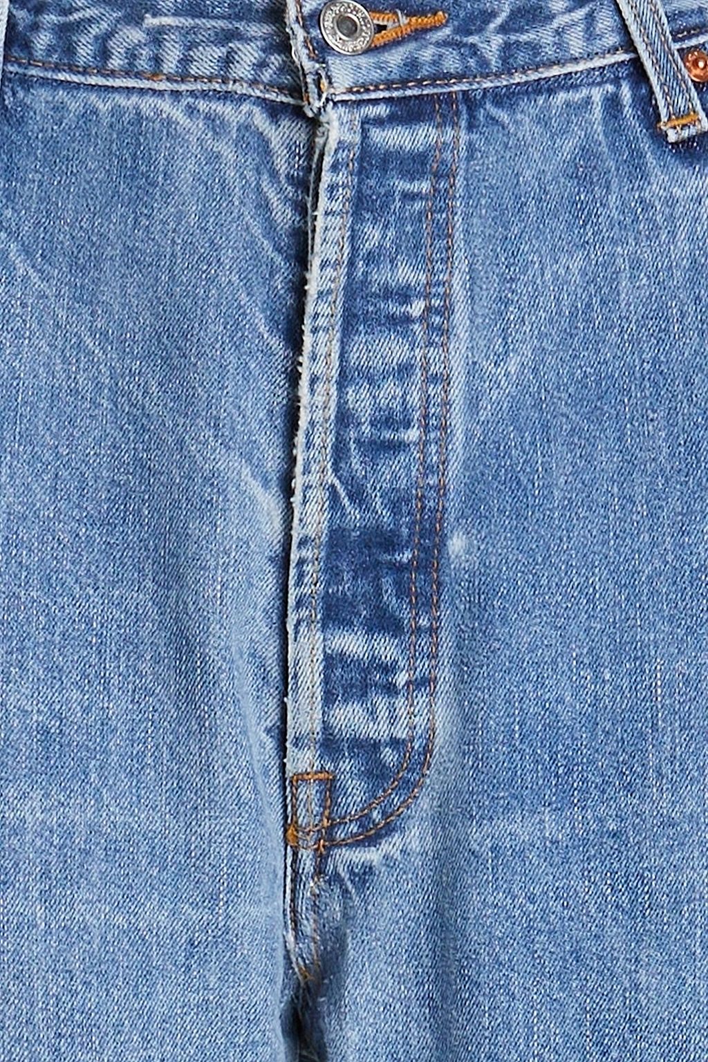 RE/DONE WITH LEVI'S Patchwork-effect high-rise wide-leg jeans