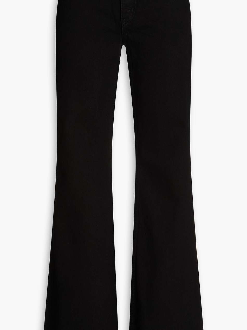 low-rise flared jeans