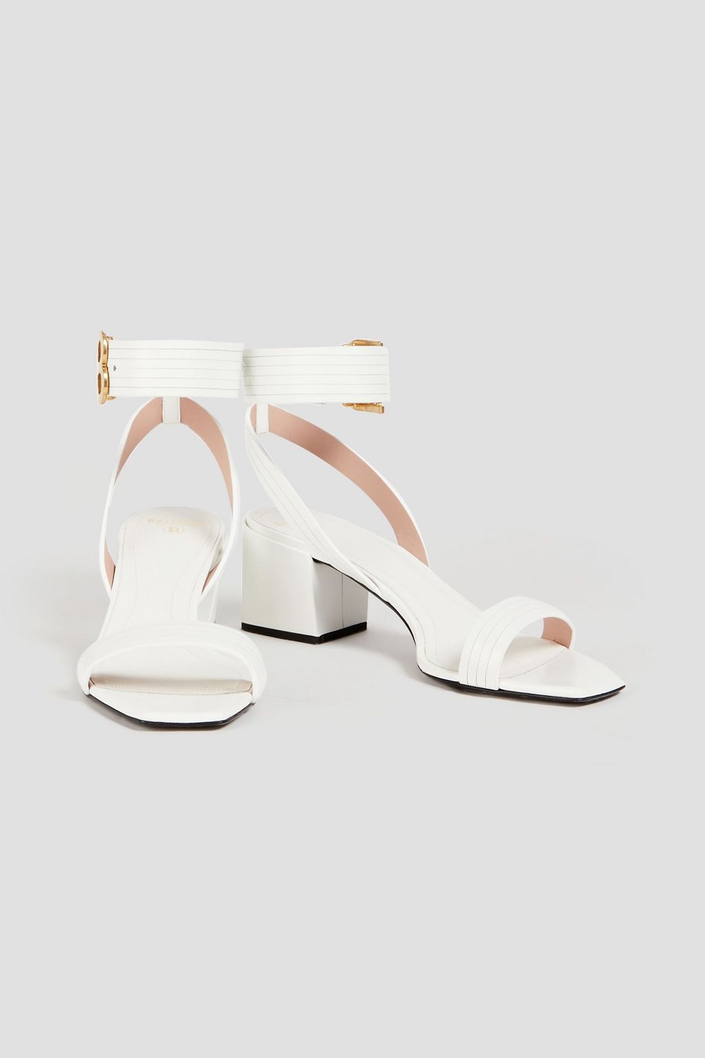 BALMAIN Embellished leather sandals