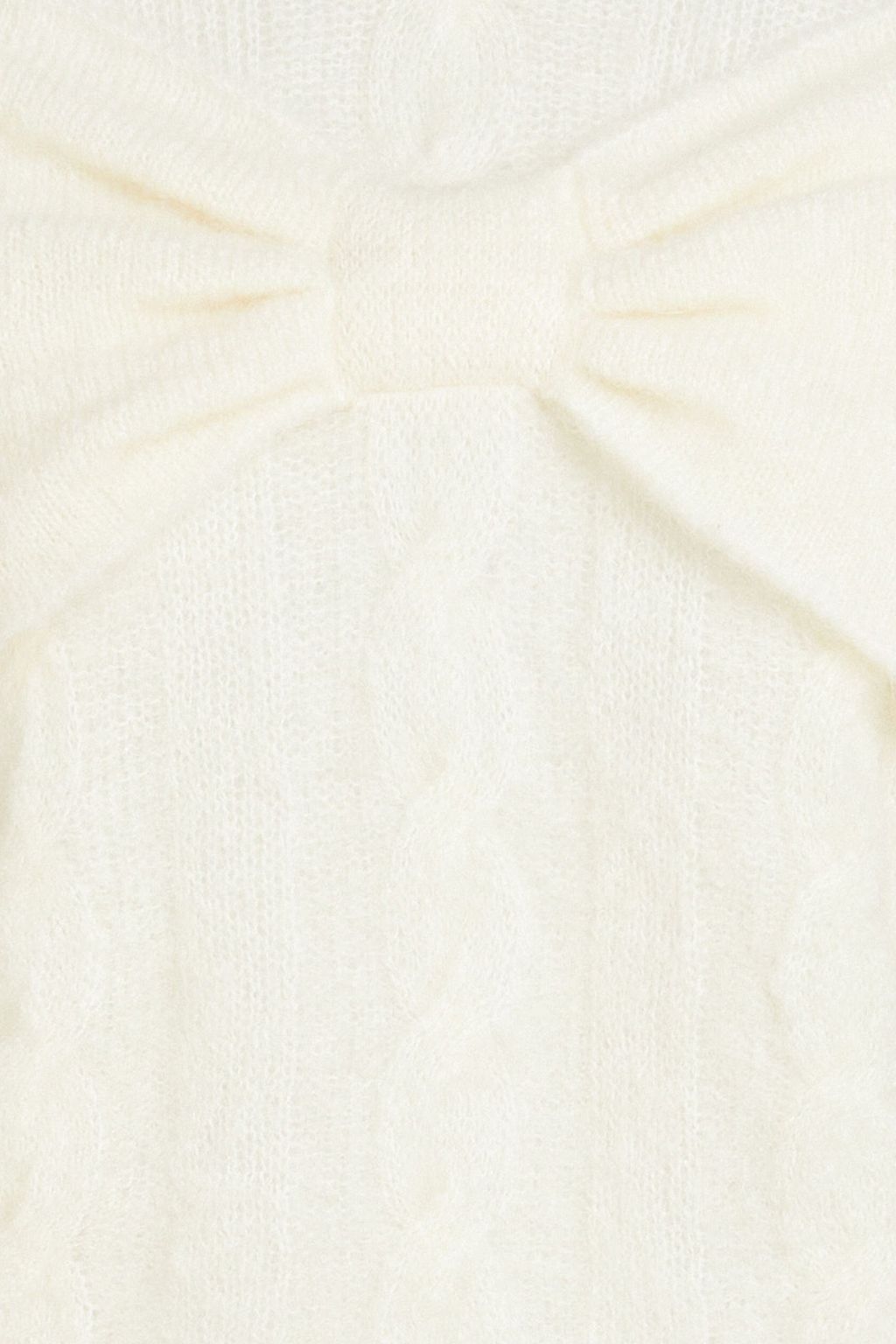 HAYLEY MENZIES Winona Rollkragenpullover aus einer Wollmischung mit Zopfstrickmuster und Schleife
