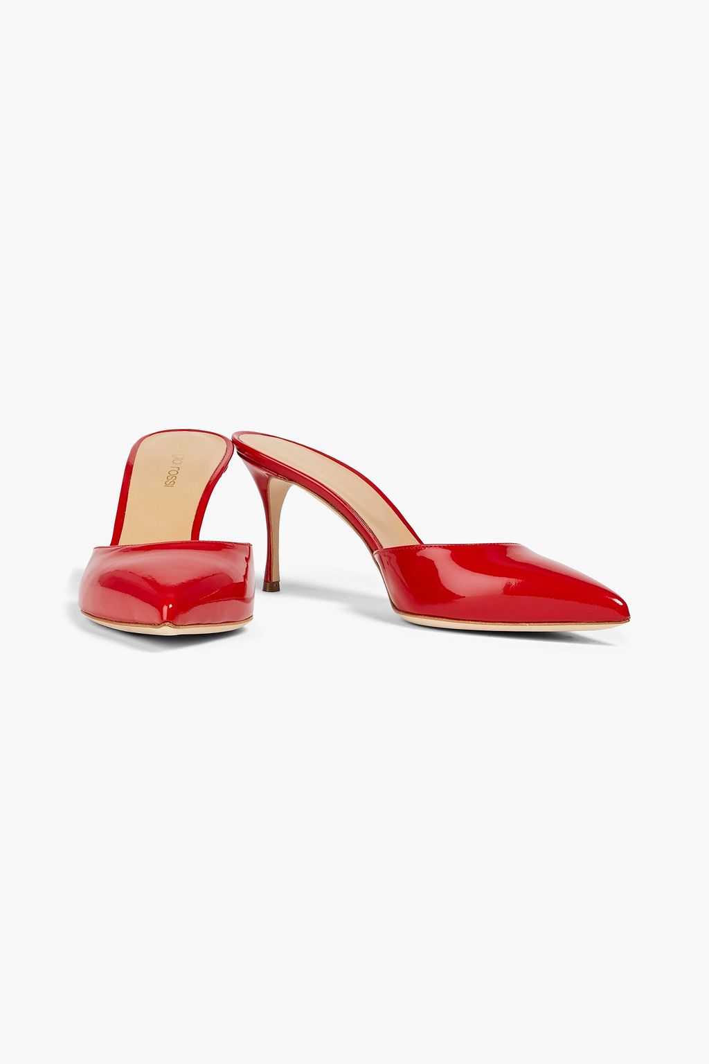 SERGIO ROSSI Patent-leather mules