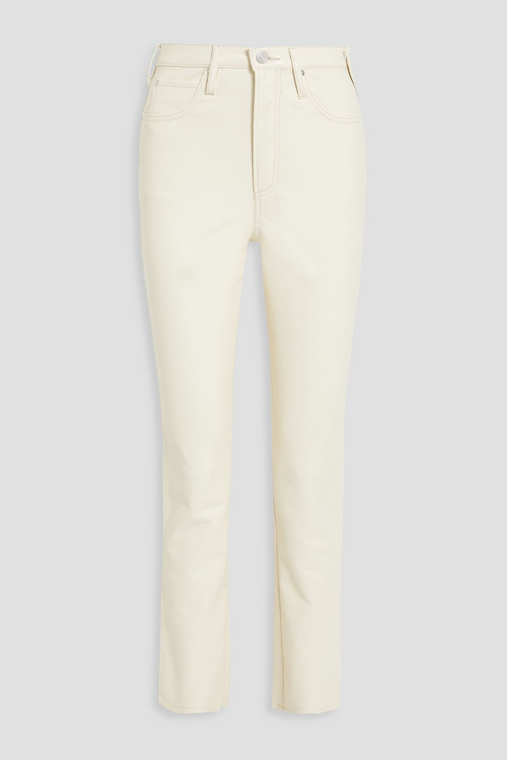 8 By YOOX LEATHER PANTS W/ ZIP-FASTENING