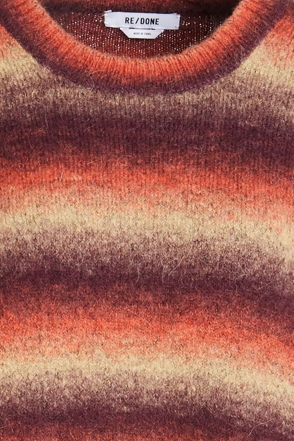 RE/DONE OC striped wool-blend sweater
