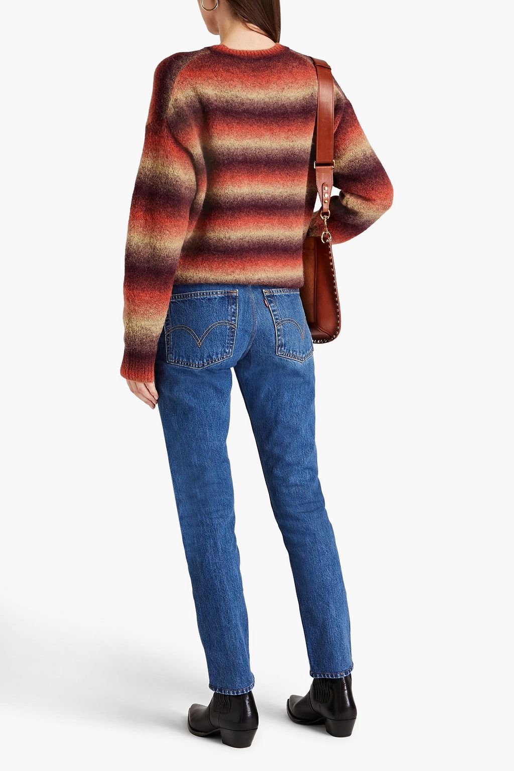 RE/DONE OC striped wool-blend sweater