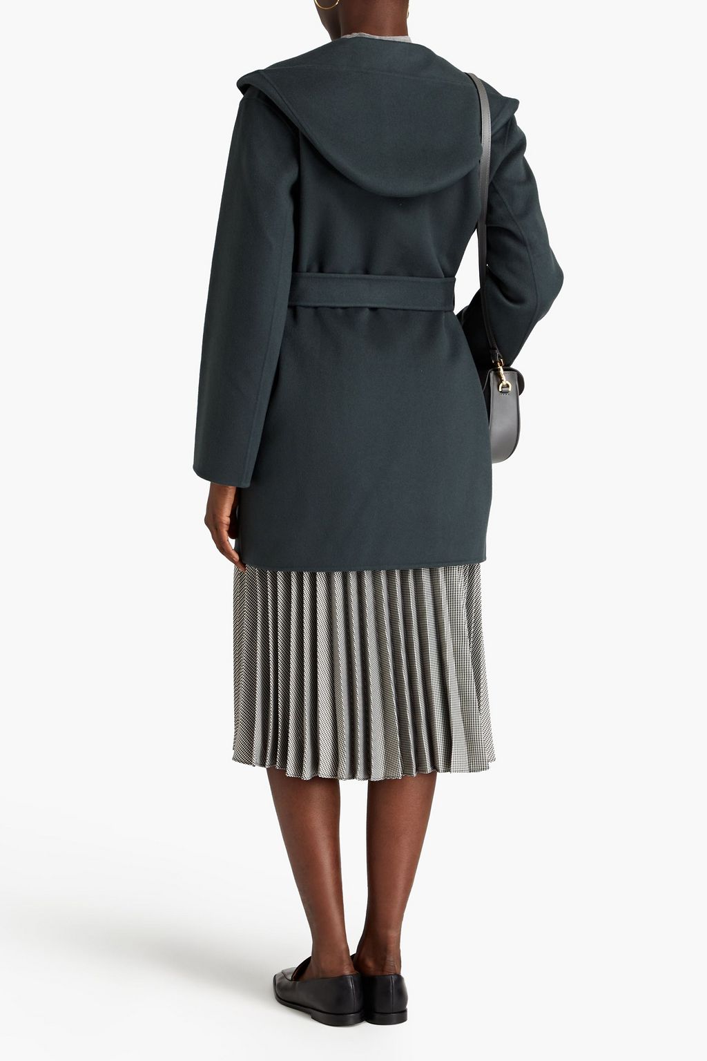 THEORY Belted wool-felt coat