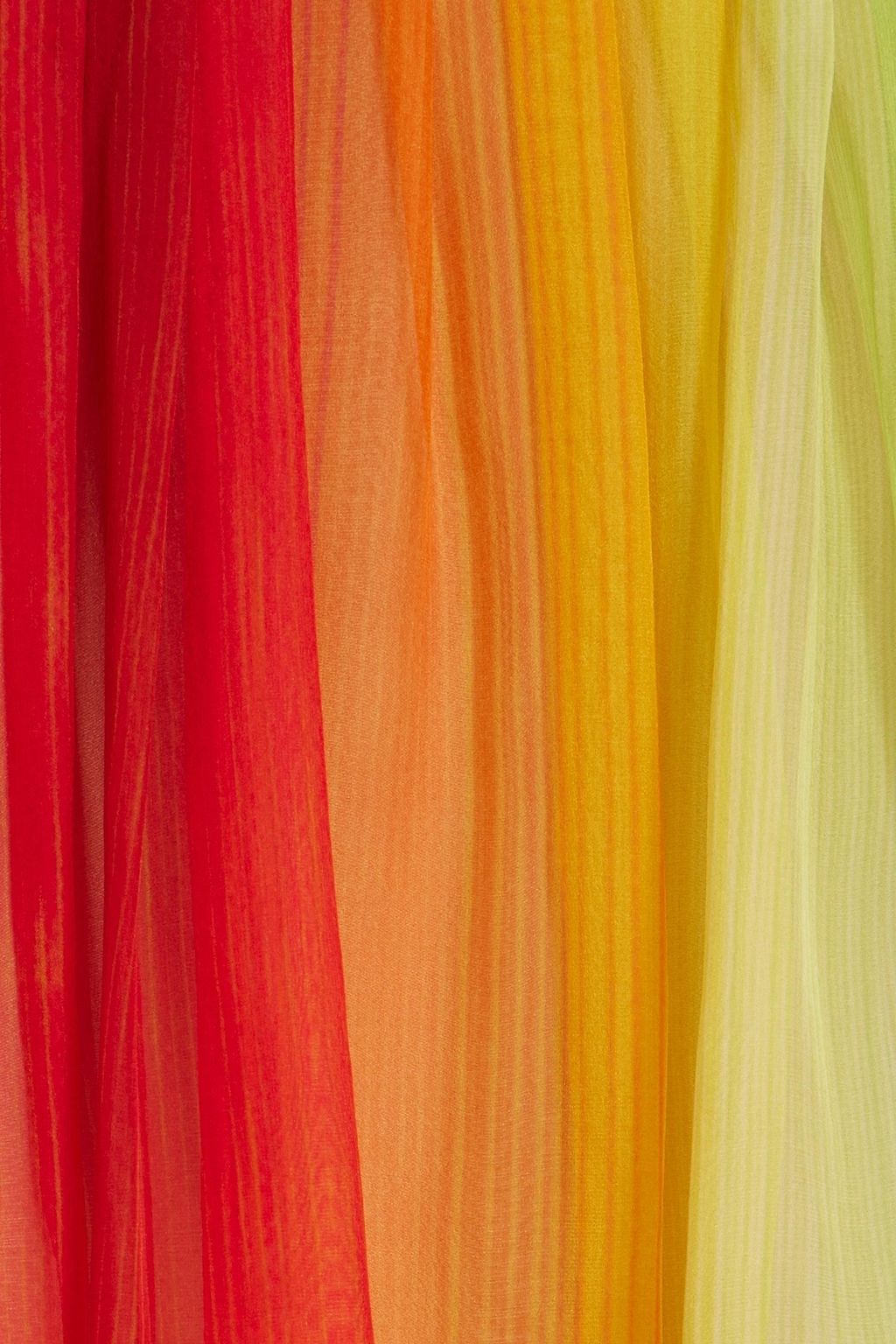 OSCAR DE LA RENTA Striped silk-chiffon midi skirt
