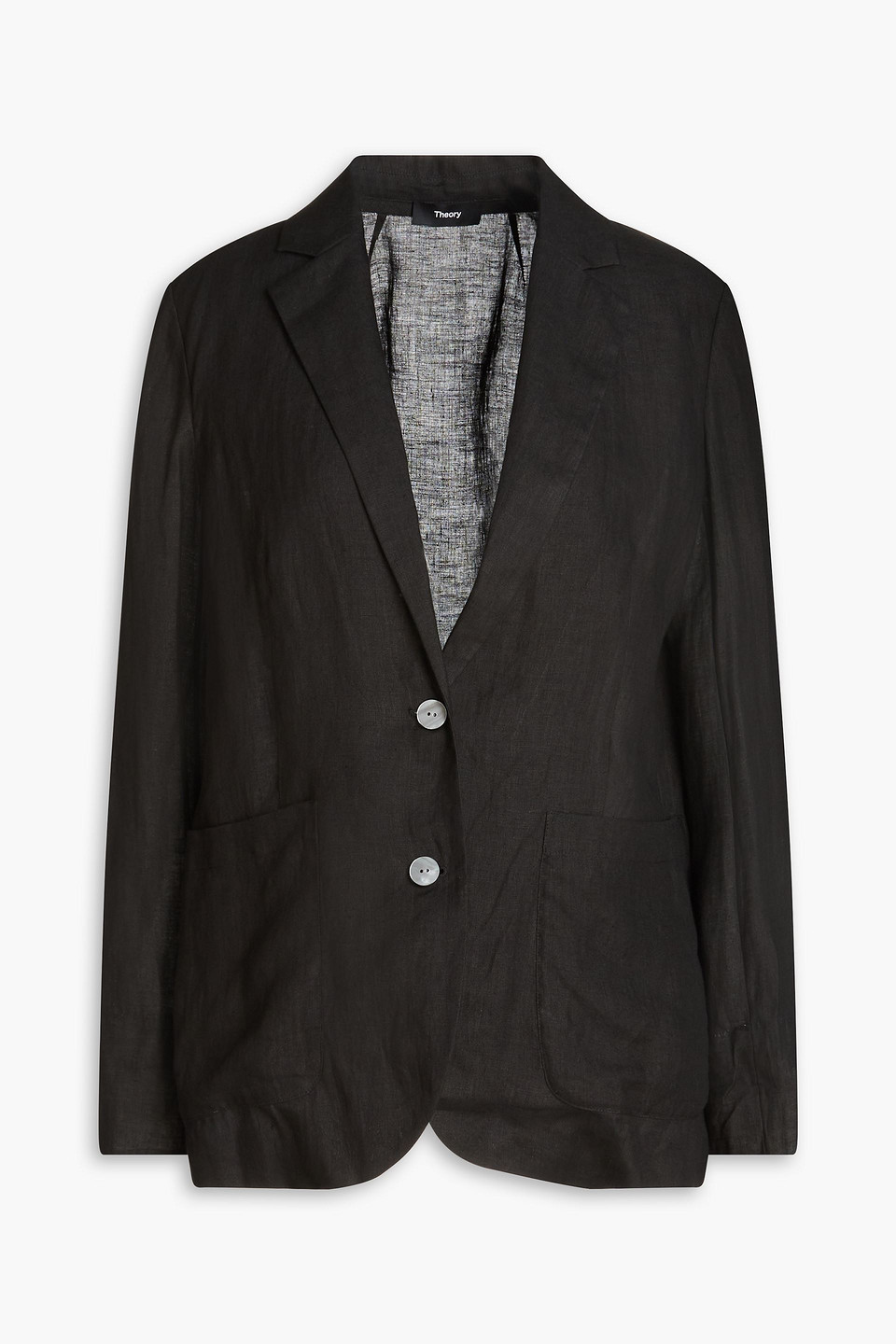 Theory - Ombo hemp blazer - Black