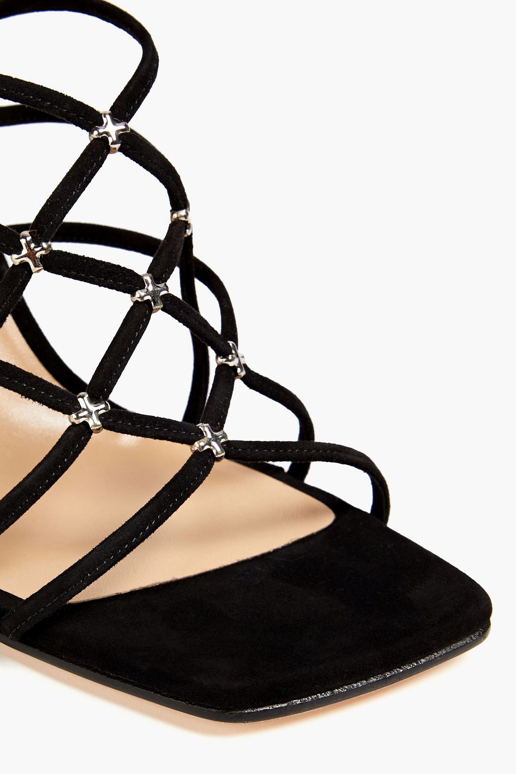 SERGIO ROSSI Embellished suede sandals