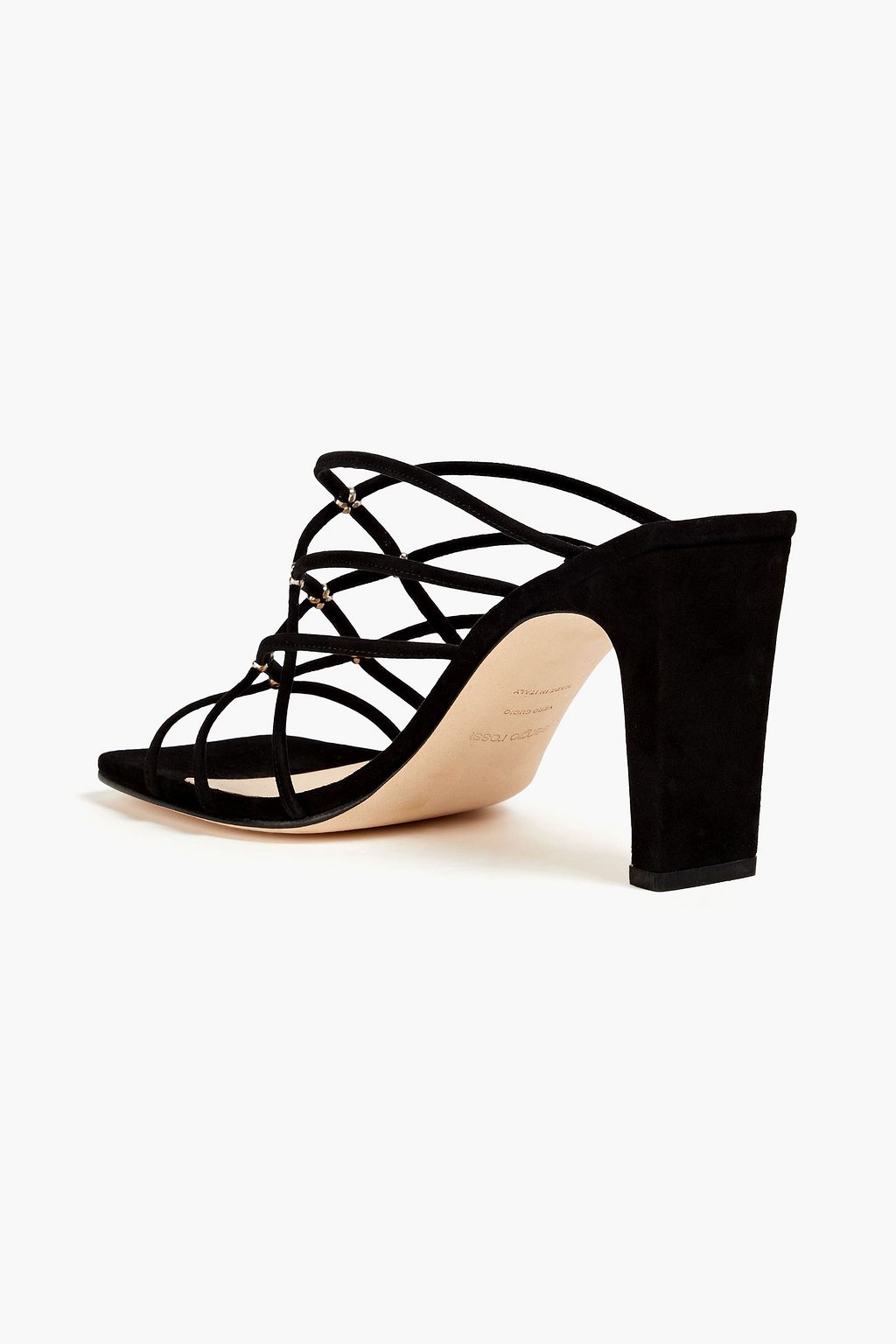 SERGIO ROSSI Embellished suede sandals