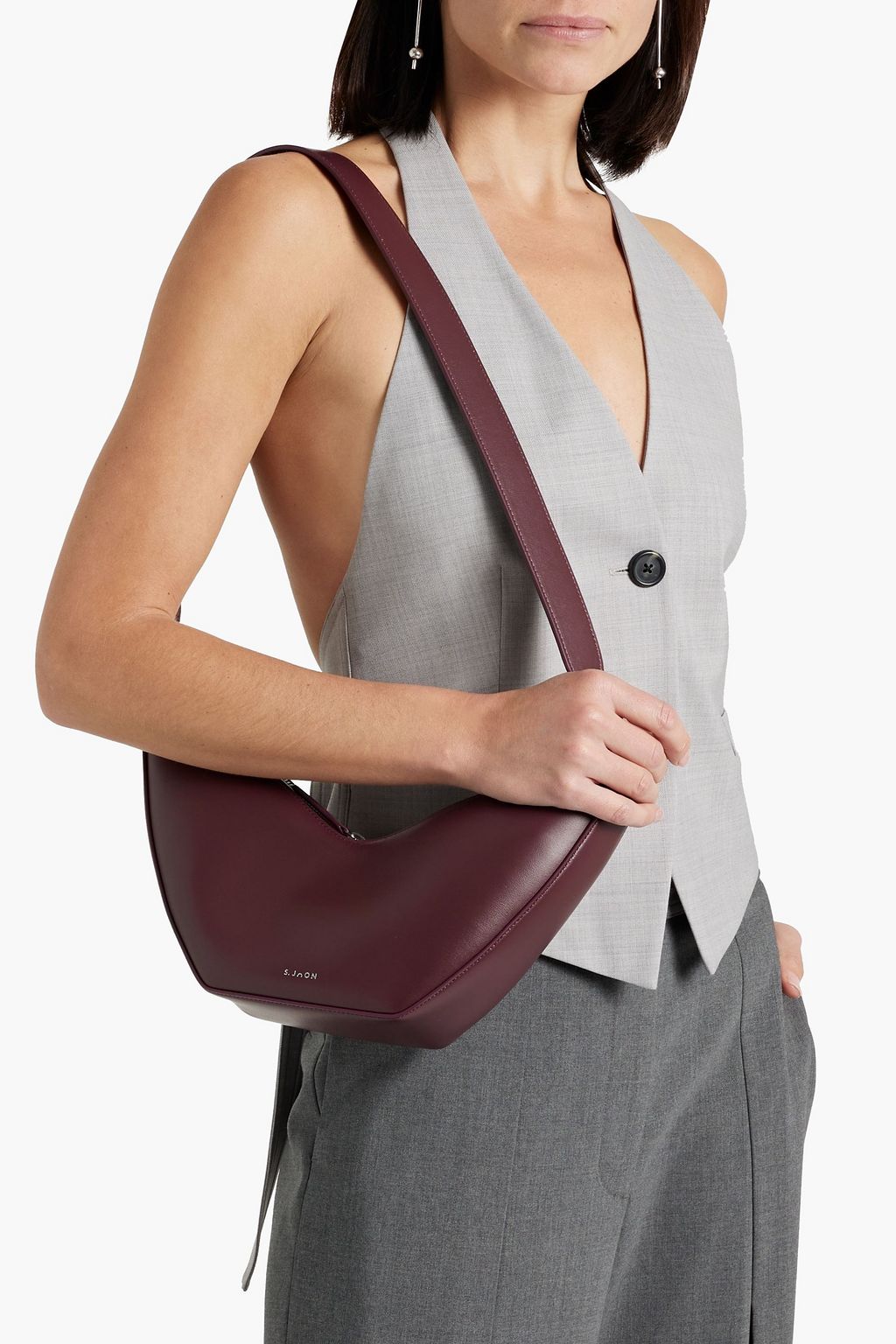 S.JOON Tulip leather shoulder bag