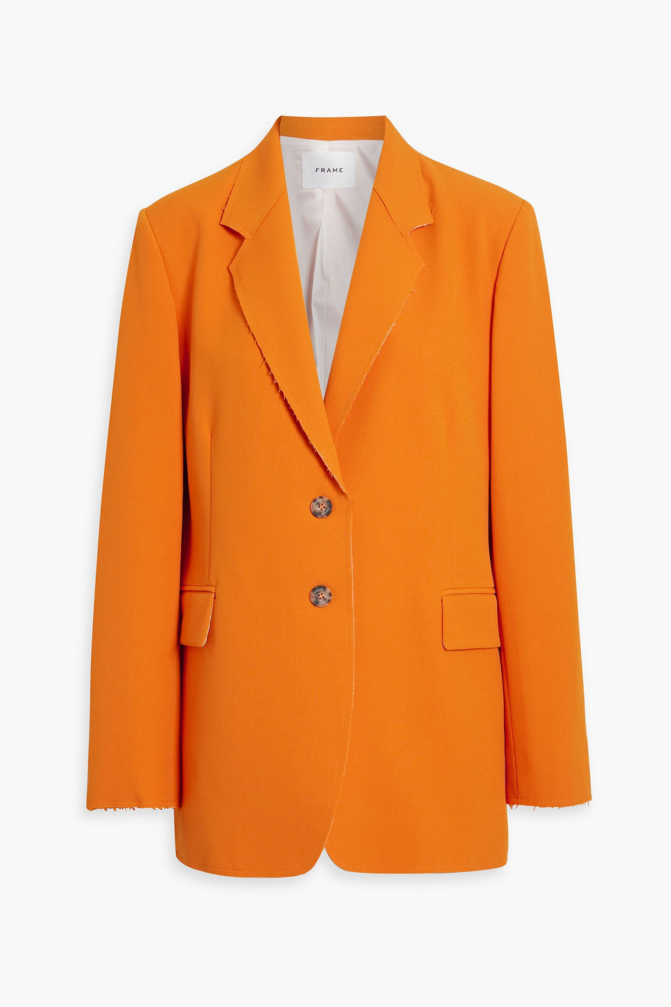 frame - twill blazer - orange - s