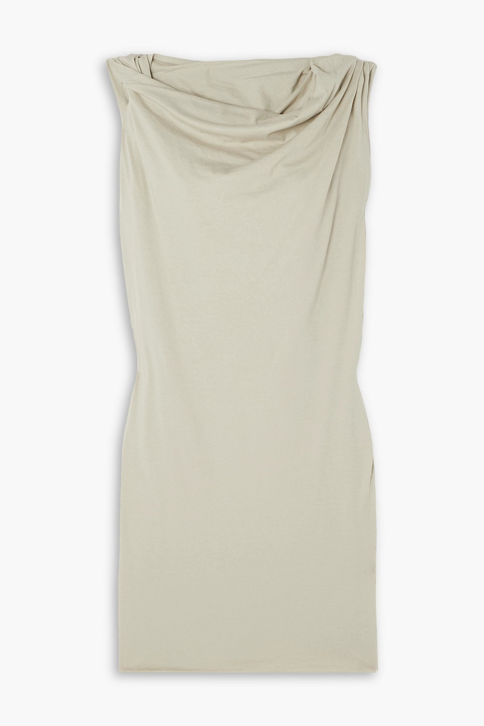 Rick Owens Toga Draped Cotton-jersey Tunic In Stone