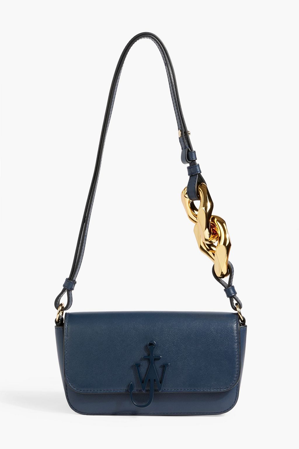 Anchor Chain Leather Shoulder Bag